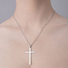 201 Stainless Steel Cross Pendant Necklace NJEW-OY001-46-2