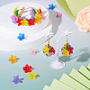48Pcs 12 Styles Frosted Acrylic Pendants PALLOY-TA0002-52-7