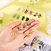 24Pcs 12 Styles Mixed Gemstone Chip Pendants PALLOY-TAC0166-6