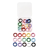 30Pcs 15 Colors Zinc Alloy Spring Gate Rings FIND-PH0006-47-2