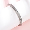 304 Stainless Steel Cuff Bangles for Men Women BJEW-D361-02P-1