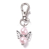 Angel Glass Pearl Pendant Decorations HJEW-AL0033-02C-1