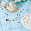 32Pcs 8 Styles Brass Fold Over Clasps KK-FH0007-56-5