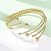 304 Stainless Steel Cuff Bangles for Women BJEW-B150-03G-2