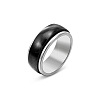 Rotatable 304 Stainless Steel Finger Rings FS-WGF1F3F-01-2