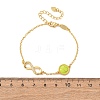 Sports Brass Micro Pave Cubic Zirconia Infinity Link Bracelets LS-BJEW-D386-01A-G-3