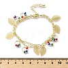 Brass Oval Link Multi-strand Bracelets BJEW-U040-01G-5