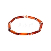 Natural Carnelian Bead Stretch Bracelets PW-WG50993-14-1