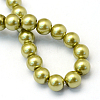 Baking Paint Pearlized Glass Pearl Round Bead Strands X-HY-Q003-4mm-43-4