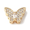 Brass Micro Pave Cubic Zirconia Beads KK-A253-10G-1