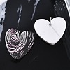 Heart Acrylic Printed Stud Earrings for Women EJEW-G418-01D-3