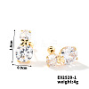 Summer Countryside Style Copper Zirconia Stud Earrings for Women QN0199-1-1