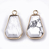 Natural Howlite Pendants G-N326-43C-2