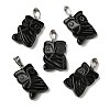 Natural Obsidian Pendants G-B127-09P-04-2