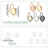 DIY Blank Dome 304 Stainless Steel Dangle Earrings Making Finding Kits DIY-AN0001-08-2