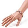 Handmade Millefiori Lampwork Beads Stretch Bracelet for Teen Girl Women Gift BJEW-JB06847-03-3