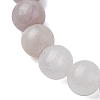 8mm Round Natural Amethyst & Quartz Crystal & Aquamarine & Rose Quartz Beaded Stretch Bracelets BJEW-TA00514-04-3