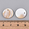 Natural Freshwater Shell Disc Charms BSHE-T014-42A-4