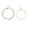 2Pcs 304 Stainless Steel Anklets Sets AJEW-AN00721-2