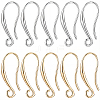 40Pcs 2 Colors Brass Earring Hooks KK-BBC0021-72-1