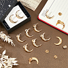 12Pcs Moon Alloy Lapel Pin Backs for Backpack Clothes JEWB-FH0002-79G-4