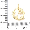 Brass Micro Pave Green Cubic Zirconia Pendants CU-CBA2C2D-05G-3