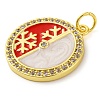 Christmas Series Brass Micro Pave Cubic Zirconia Pendants KK-S401-03G-B-2