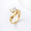 304 Stainless Steel Glass Finger Rings LS-MD8256-1-1