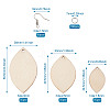 DIY Unfinished Wooden Pendant Earring Making Kits DIY-YS0001-16-20