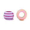 Spray Painted Opaque Acrylic European Beads SACR-N020-03-2