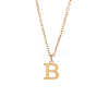 304 Stainless Steel Letter Pendant Necklaces NJEW-LP0001-53B-G-1