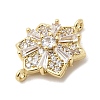 Brass Micro Pave Cubic Zirconia Connector Charms KK-L258-03B-G-2