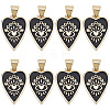 SUNNYCLUE 8Pcs Brass Enamel Pendants ZIRC-SC0001-24-1