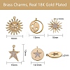 10Pcs 5 Style Brass Micro Pave Clear Cubic Zirconia Pendants ZIRC-SZ0001-23-2