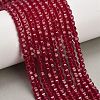 Lab Grown Red Corundum Beads Strands GG-CBAC488-04A-1