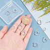 8Pcs 2 Style Brass Micro Pave Cubic Zirconia Hoop Earrings KK-BBC0001-40-3