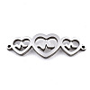 Tarnish Resistant 304 Stainless Steel Link Connectors STAS-T059-02P-1