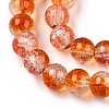 Transparent Crackle Baking Paint Glass Beads Strands X2-DGLA-T003-01A-11-3