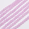Natural & Dyed Malaysia Jade Bead Strands G-A146-4mm-A17-3