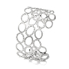 Oval 304 Stainless Steel Cuff Bangles for Women BJEW-B104-16P-1