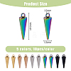 DICOSMETIC 50Pcs 5 Colors 201 Stainless Steel Pendants STAS-DC0014-42-2