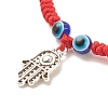 6Pcs 6 Style Resin Evil Eye Braided Bead Bracelets Set BJEW-JB08340-6