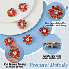 6Pcs Alloy Rhinestone 1-Hole Shank Buttons BUTT-FG0001-42A-4
