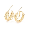 Curb Chain Shape Stud Earrings EJEW-A064-07G-RS-1