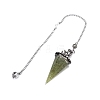 Natural Peridot Pointed Dowsing Pendulums PW-WGD4C0F-06-1