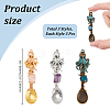 9Pcs Tibetan Style Alloy &  Gemstone Bead Big Pendants PALLOY-GA00010-2