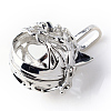 Rack Plating Brass Cage Hollow Kitten Pendants X-KK-S751-003P-2