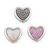 Brass Micro Pave Cubic Zirconia Slide Charms ZIRC-I068-02P-1