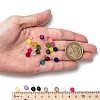 24 Colors Transparent Glass Beads Strands FGLA-X0001-04B-6mm-7