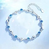 Heart Alloy Rhinestone Pendant Necklaces & Link Bracelets Sets FS-WGED12D-01-2